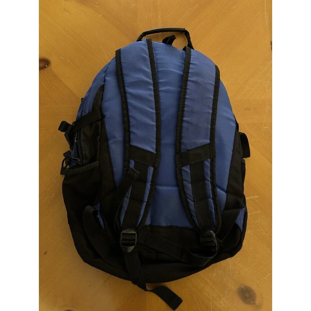 Manokotak Blue Black Backpack Hiking Travel School Laptop Daypack Outdoor Bag
